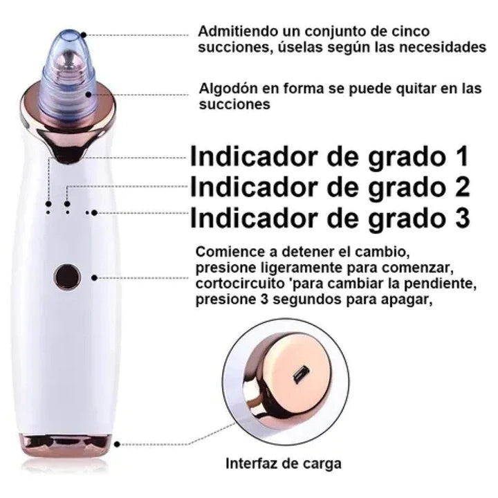 Máquina de Succión Facial — Elimina Puntos Negros